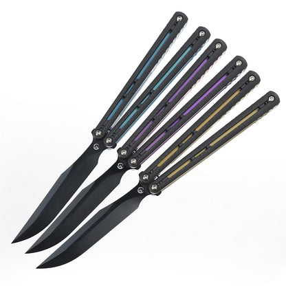 Fixedstarknife Shinyou Original Balisong TC4 Titanium Lining+G10 Patch Handle 440C Stainless Steel Blade