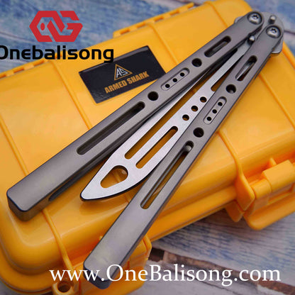 ARMED SHARK sentry clone Titanium handle stainless steel blade Bushing