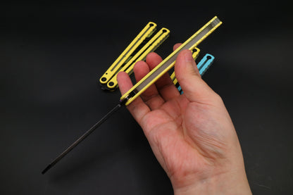 YY Noctilucent Steel Kraken Balisong Clone  Stainless Steel Handle Stainless Steel Blade Bushings