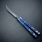 Baliplus Titanium BB Barebones Balisong Clone Titanium Alloy Sandwich Handle VG10 Blade Bushing