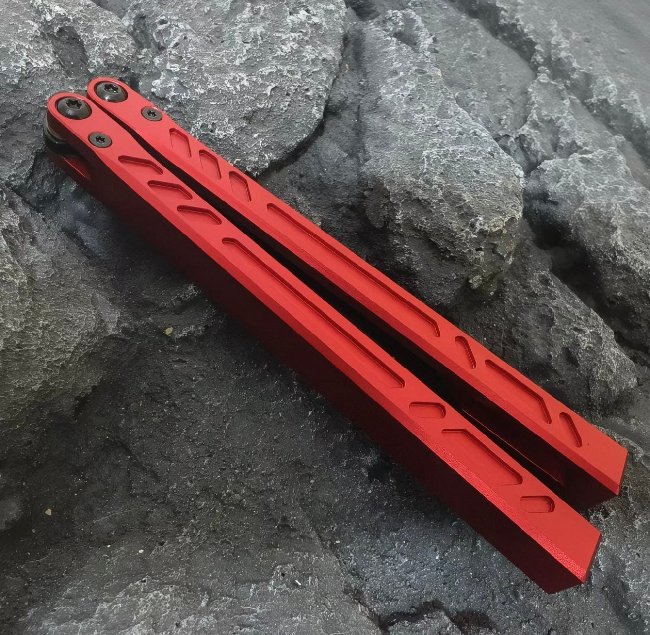 Baliplus 7075 BB Balisong Clone Seven Aluminum Alloy Stainless Steel Live/Fake Blade Bushing
