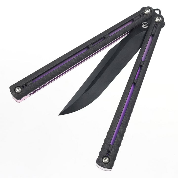 Fixedstarknife Shinyou Original Balisong TC4 Titanium Lining+G10 Patch Handle 440C Stainless Steel Blade