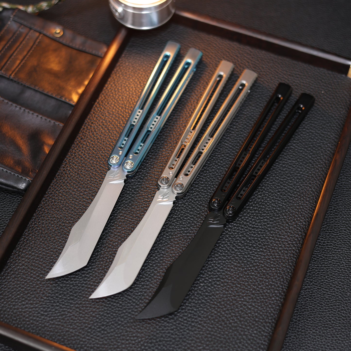 Baliplus Medusa Clone Balisong TC4 Titanium Alloy Handle VG10 Stainless Steel Blade Bushing