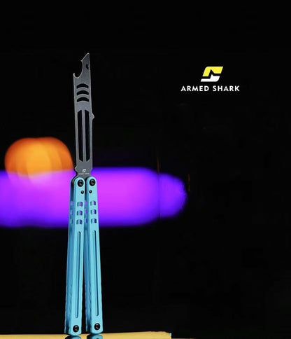 ARMED SHARK Steel Madko Balisong Clone 3cr13 Stainless Steel Handle Stainless Steel Blade Bushings