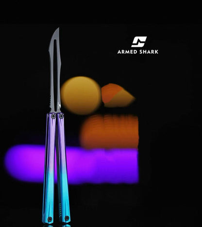 Armed Shark Striker Eureka Balisong 7075 Aluminum Alloy G10 Handle Stainless Steel Blade Bushing