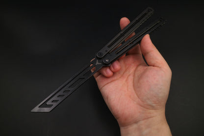 YY Noctilucent Steel Kraken Balisong Clone  Stainless Steel Handle Stainless Steel Blade Bushings