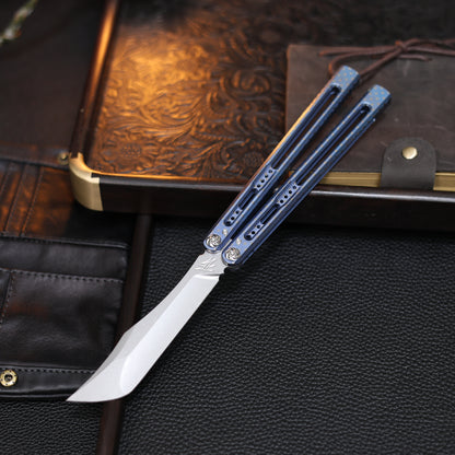 Baliplus Medusa Clone Balisong TC4 Titanium Alloy Handle VG10 Stainless Steel Blade Bushing