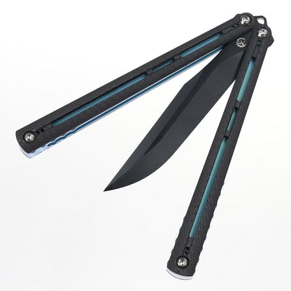 Fixedstarknife Shinyou Original Balisong TC4 Titanium Lining+G10 Patch Handle 440C Stainless Steel Blade