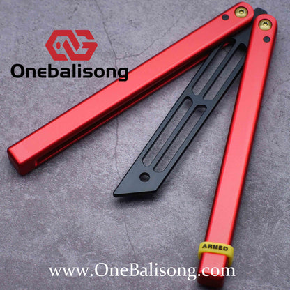 ARMED SHARK Triton V2 Balisong clone Aluminum alloy handle stainless steel blade Bushing