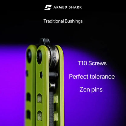 ARMED SHARK Steel Madko Balisong Clone 3cr13 Stainless Steel Handle Stainless Steel Blade Bushings