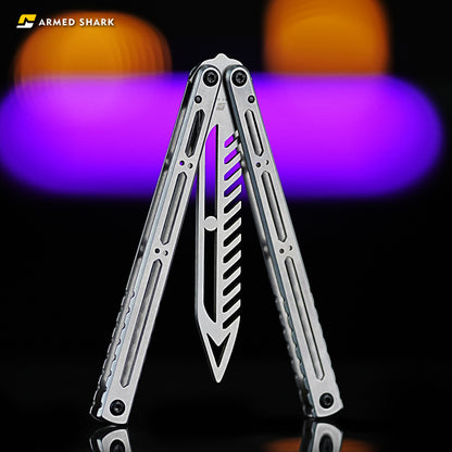 ARMED SHARK Hydro Balisong Clone 3CR13 Stainless Steel Handle Stainless Steel Blade Bushings
