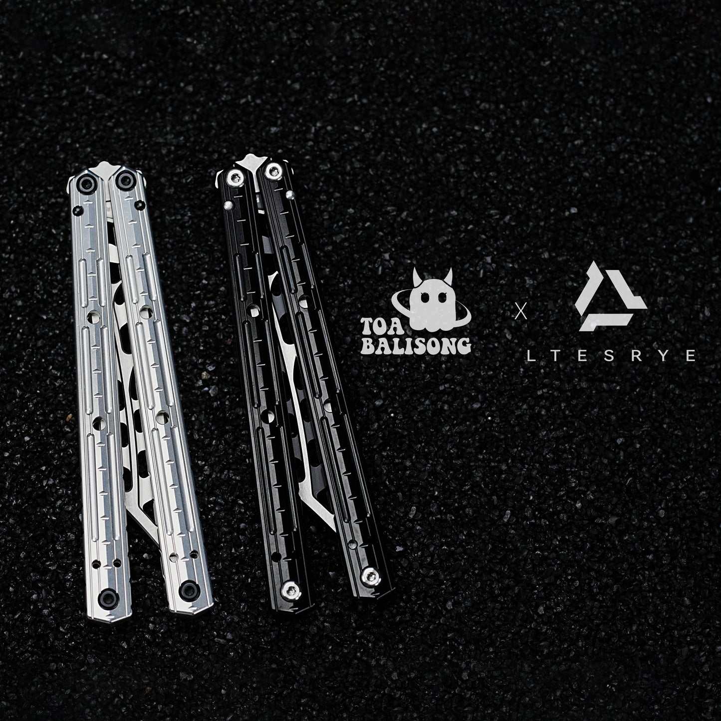TOA & LTESRYE Portunus Balisong Clone Aluminum Alloy Handle Stainless Steel Blade Bushing