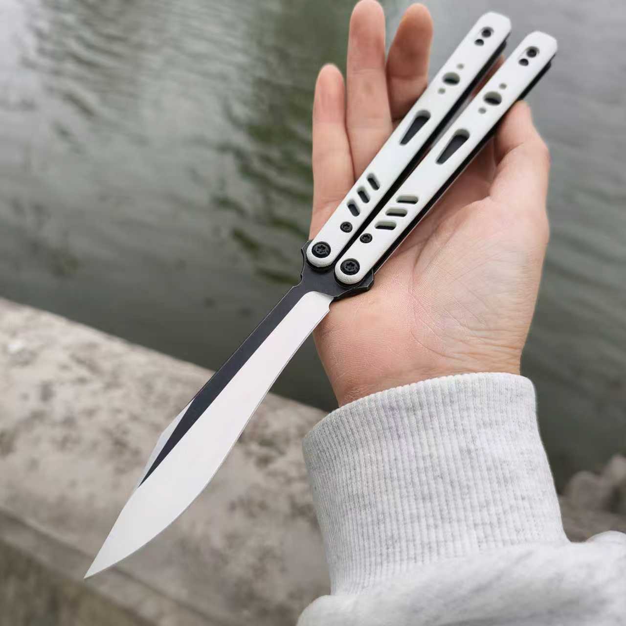 Baliplus REP Special Edition Balisong Clone G10 Patch Titanium alloy-handle stainless steel blade