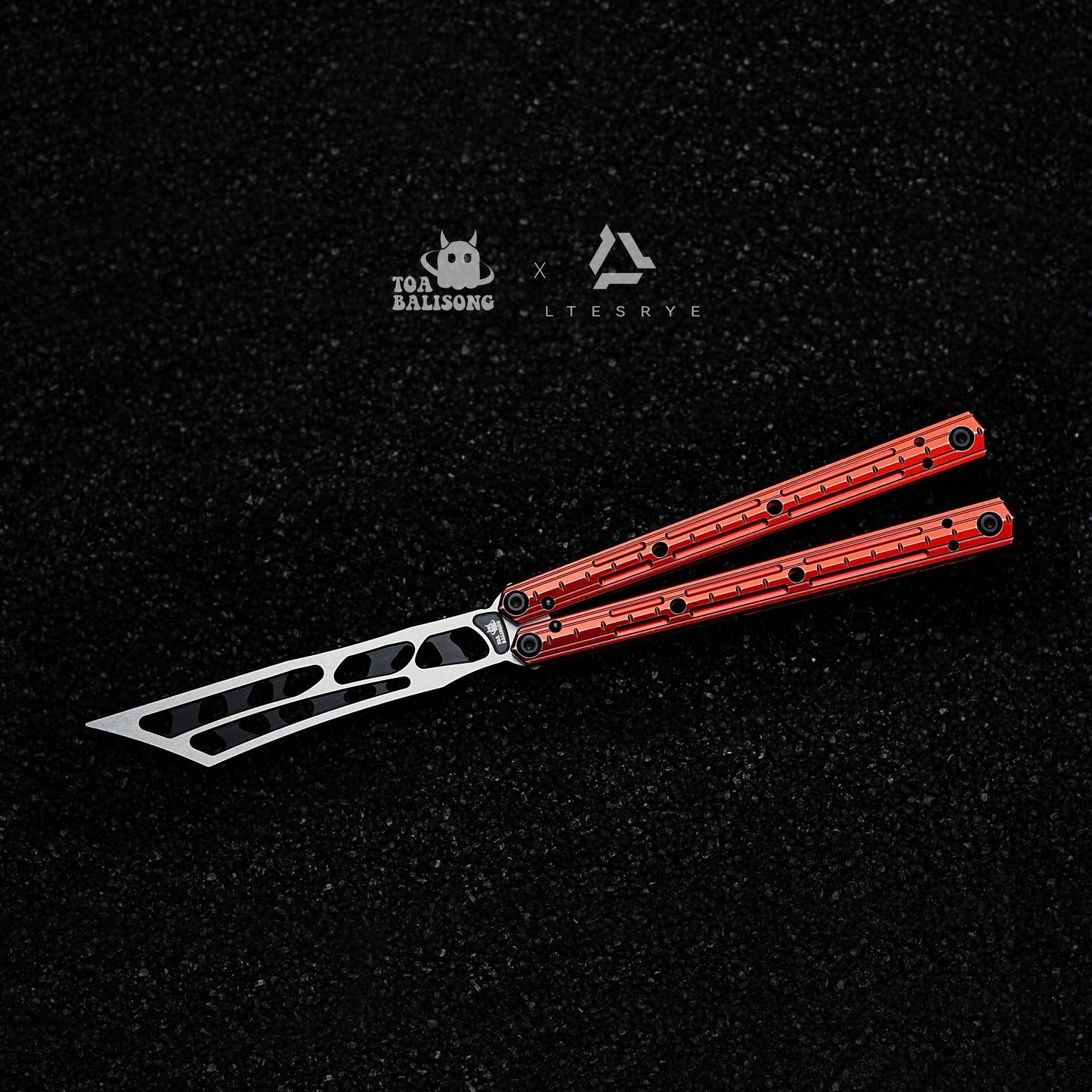 TOA & LTESRYE Portunus Balisong Clone Aluminum Alloy Handle Stainless Steel Blade Bushing
