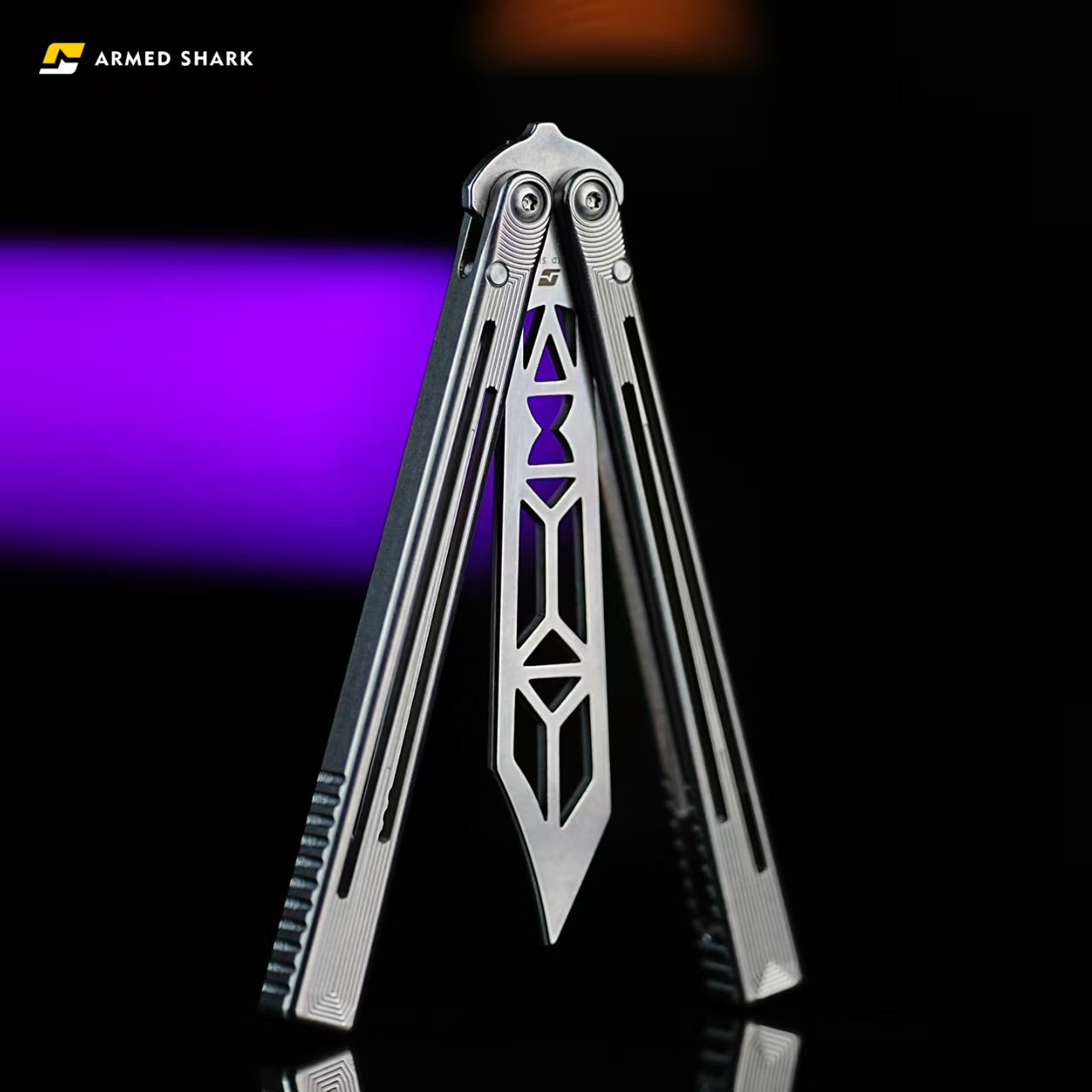 ARMED SHARK Titanium REP SE Balisong Clone TC4 Titanium Alloy Handle 5CR15 Stainless Steel Blade