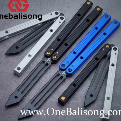 Baliplus Squidtrainer V4 Balisong Clone 7075 Aluminum Alloy Handle Stainless Steel Blade Bushing