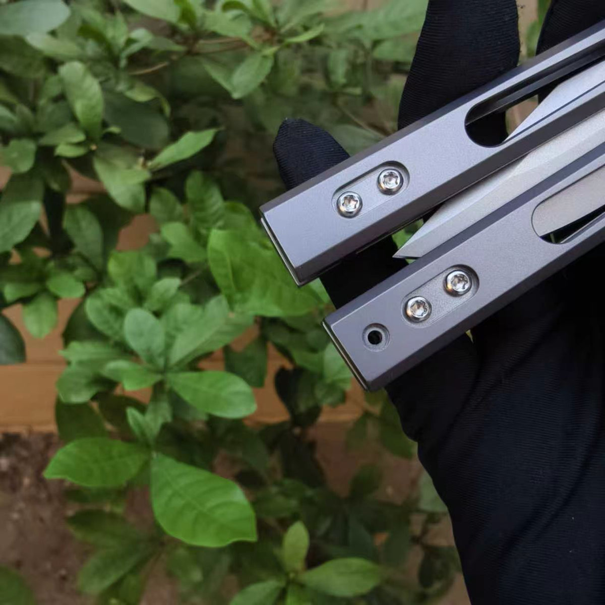 Baliplus Sandwich AB BRS chAB Balisong Clone TC4 Titanium Alloy Handle VG10 Stainless steel Blade Bushings