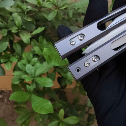 Baliplus Sandwich AB BRS chAB Balisong Clone TC4 Titanium Alloy Handle VG10 Stainless steel Blade Bushings