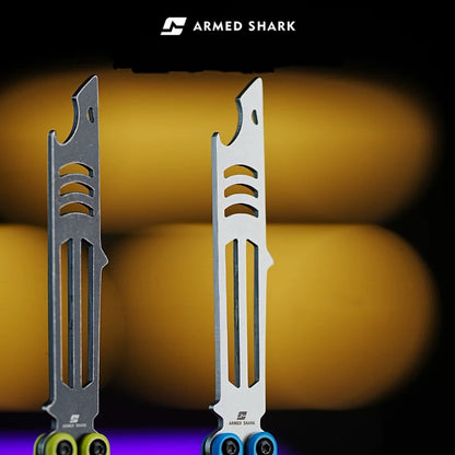 ARMED SHARK Steel Madko Balisong Clone 3cr13 Stainless Steel Handle Stainless Steel Blade Bushings