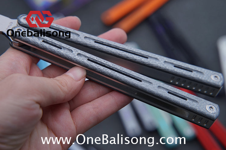 TITUS Egret Original Balisong 7075 Aviation Aluminum Alloy Handle 14C28N/5Cr13Mov Stainless Steel Blade Bushing