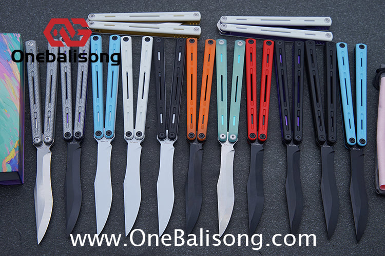 TITUS Egret Original Balisong 7075 Aviation Aluminum Alloy Handle 14C28N/5Cr13Mov Stainless Steel Blade Bushing