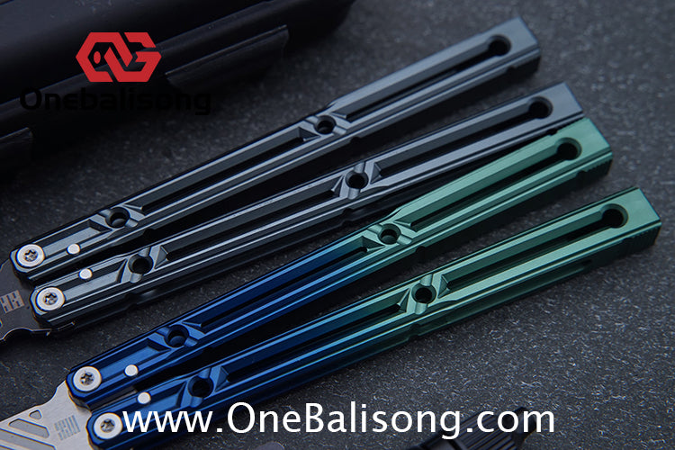 YLG Ying Lingguan Qian Original Balisong 7075 Aluminum Alloy Stainless Steel Blade Bushing