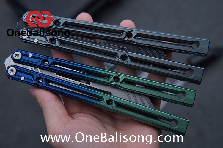 YLG Ying Lingguan Qian Original Balisong 7075 Aluminum Alloy Stainless Steel Blade Bushing