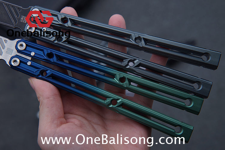 YLG Ying Lingguan Qian Original Balisong 7075 Aluminum Alloy Stainless Steel Blade Bushing