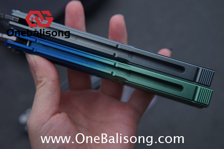 YLG Ying Lingguan Qian Original Balisong 7075 Aluminum Alloy Stainless Steel Blade Bushing