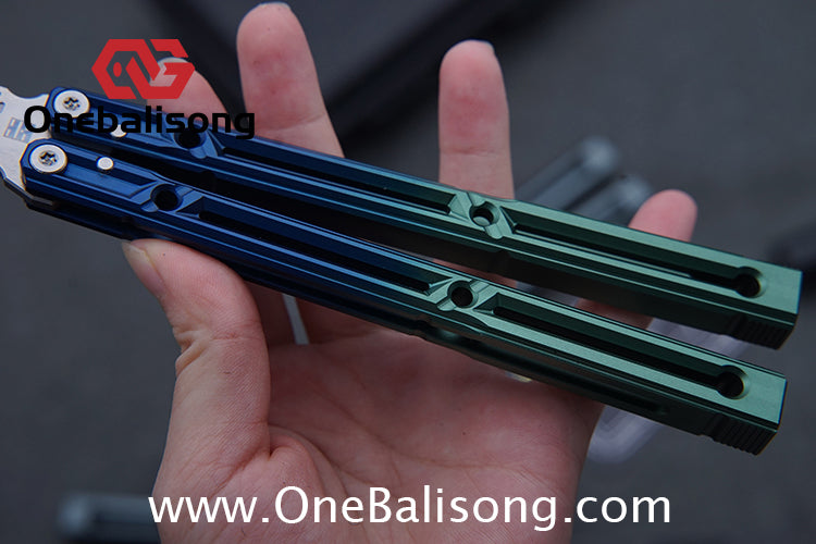 YLG Ying Lingguan Qian Original Balisong 7075 Aluminum Alloy Stainless Steel Blade Bushing