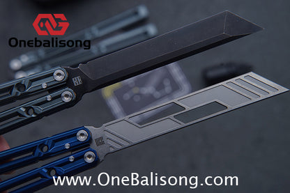 YLG Ying Lingguan Qian Original Balisong 7075 Aluminum Alloy Stainless Steel Blade Bushing