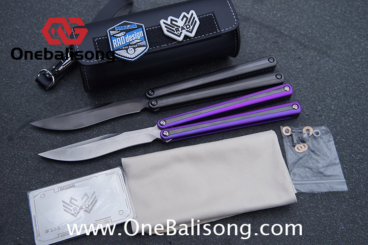 RAD Prelude Genuine Balisong Titanium-6AL-4V Handle CPM-S35VN Stainless Steel Live Blade Bushing