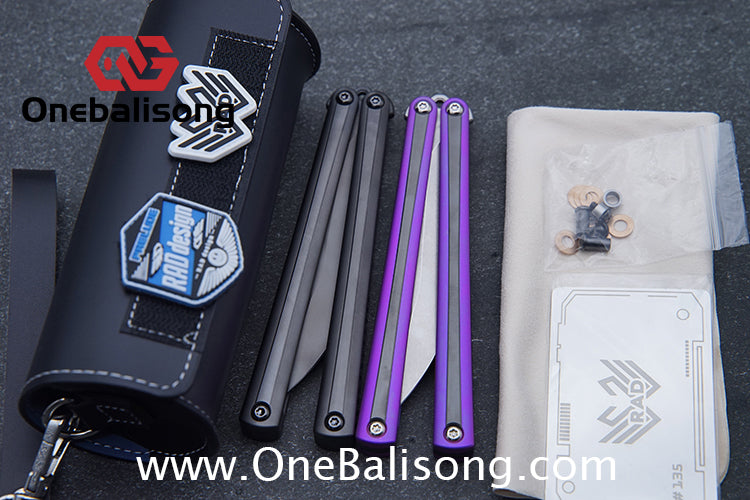 RAD Prelude Genuine Balisong Titanium-6AL-4V Handle CPM-S35VN Stainless Steel Live Blade Bushing