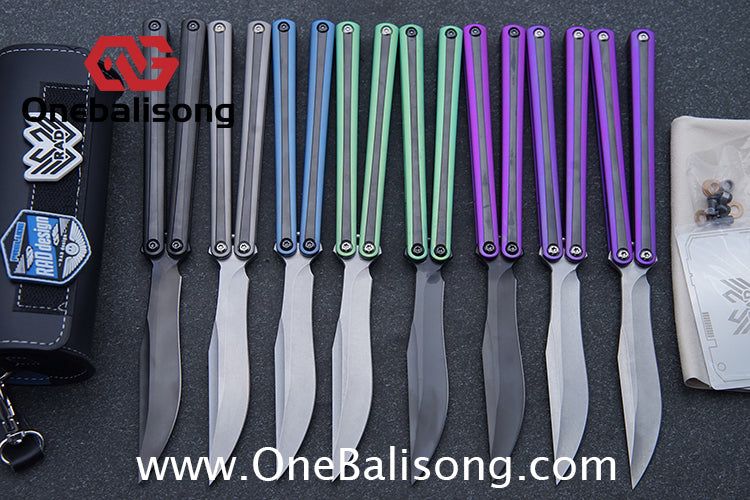 RAD Prelude Genuine Balisong Titanium-6AL-4V Handle CPM-S35VN Stainless Steel Live Blade Bushing
