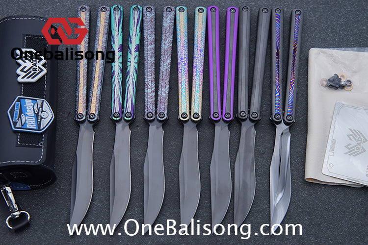 RAD Prelude Genuine Balisong Titanium-6AL-4V Handle CPM-S35VN Stainless Steel Live Blade Bushing