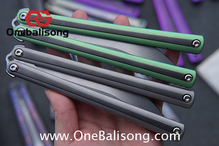 RAD Prelude Genuine Balisong Titanium-6AL-4V Handle CPM-S35VN Stainless Steel Live Blade Bushing