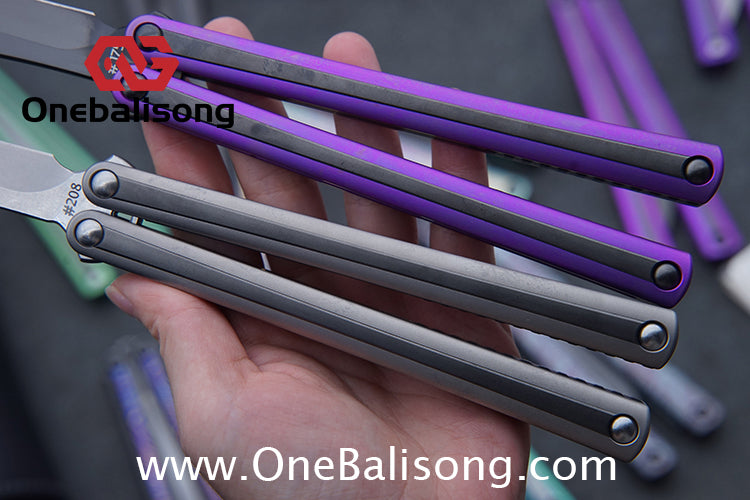 RAD Prelude Genuine Balisong Titanium-6AL-4V Handle CPM-S35VN Stainless Steel Live Blade Bushing