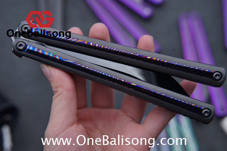 RAD Prelude Genuine Balisong Titanium-6AL-4V Handle CPM-S35VN Stainless Steel Live Blade Bushing