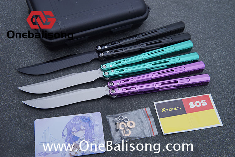 Edge Isle Void Balisong 7075 Aluminum Alloy Handle 440c Stainless Steel Blade Bushings