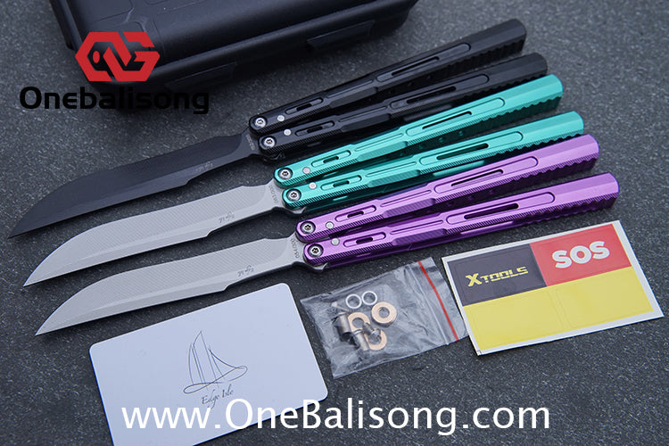 Edge Isle Void Balisong 7075 Aluminum Alloy Handle 440c Stainless Steel Blade Bushings