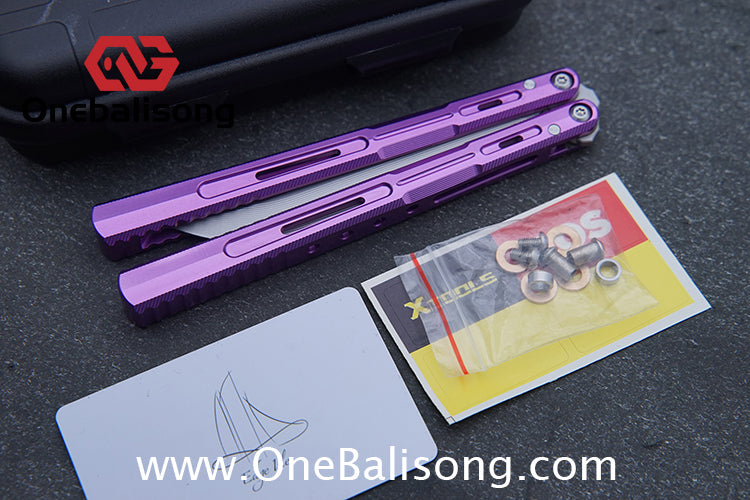 Edge Isle Void Balisong 7075 Aluminum Alloy Handle 440c Stainless Steel Blade Bushings