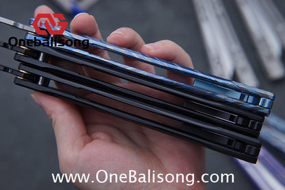 Sequence Glacier Original Balisong TC4 Titanium Alloy Handle 440c Stainless Steel Blade Bushings