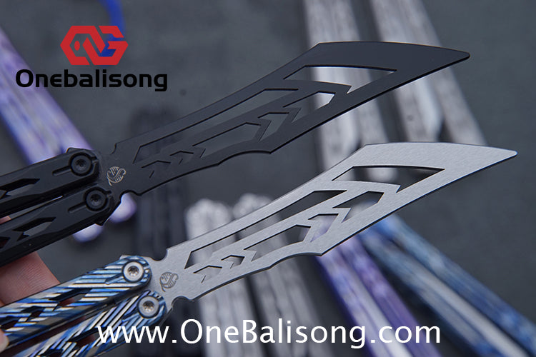 Sequence Bitter Cold Original Balisong Titanium Alloy Handle Stainless Steel Blade Bushings