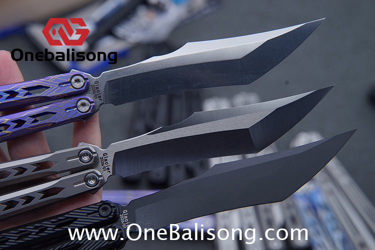 Sequence Bitter Cold Original Balisong Titanium Alloy Handle Stainless Steel Blade Bushings