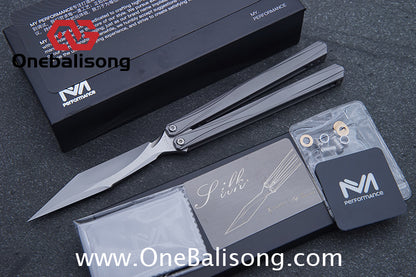 MY Performance Silk/Polaris Balisong 6AI-4V Titanium Alloy Handle CPM S35VN Stainless Steel Blade