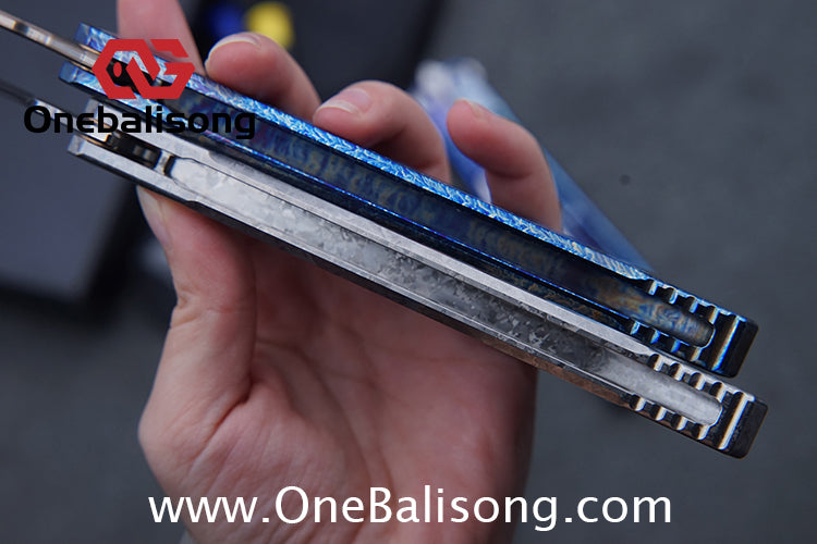 THEONE Reaper/Blackbird Balisong Clone TC4 Titanium Alloy Handle Stainless Steel Blade One-piece structure Bushing