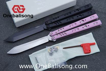 Baliplus BRS REP CLONE Balisong TC4 Titanium Alloy+G10 Patch Bushings Sandwich Structure 9cr18