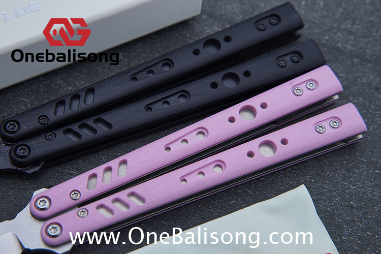 Baliplus BRS REP CLONE Balisong TC4 Titanium Alloy+G10 Patch Bushings Sandwich Structure 9cr18