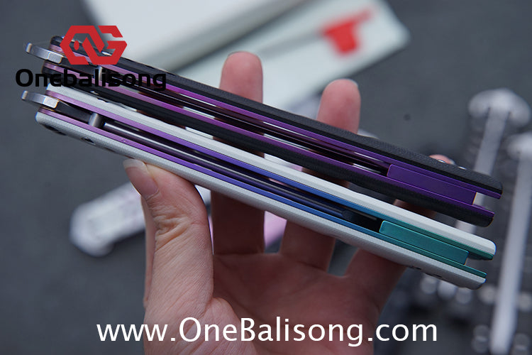 Baliplus BRS REP CLONE Balisong TC4 Titanium Alloy+G10 Patch Bushings Sandwich Structure 9cr18