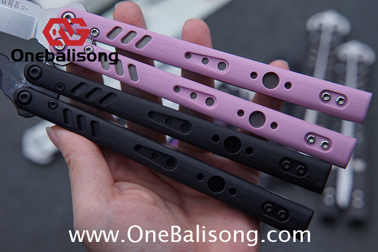 Baliplus BRS REP CLONE Balisong TC4 Titanium Alloy+G10 Patch Bushings Sandwich Structure 9cr18